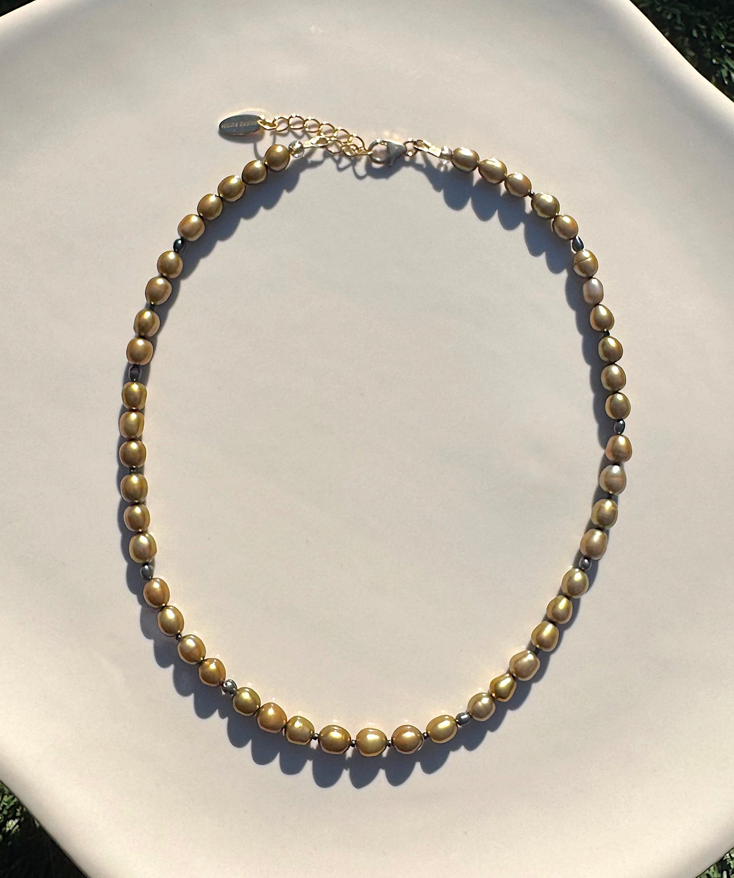Sage Pearl Necklace