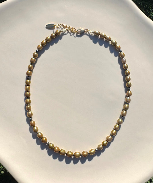 Sage Pearl Necklace